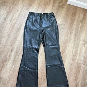 Abercrombie & Fitch Vegan Leather Pants in Black